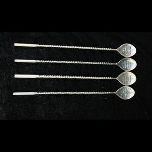 Barware Set Of 4 Recipe Cocktail Spoons Old Fashioned Mai Tai Moscow Mule Martin